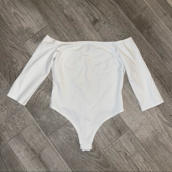 Lulu's Like a Bird White Off-the-Shoulder Bodysuit - Picture 3 of 8